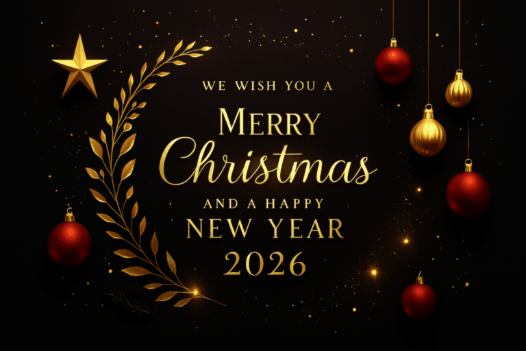 JOYEUX NOEL HAPPY NEW YEAR 2026